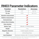 Magnetic Digital Angle Finder ANENG RN03 Laser Inclinometer Rechargeable USB Protractor Level Angle Ruler Angle Measurement