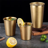 10pcs Stainless Steel Pint Cup Unbreakable Drinking Glasses Metal Beer Glasses