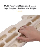 Wooden Rock Climbing Fingerboard – Indoor Hang Board for Grip & Forearm Strength Training, Compact Design for Home Use
