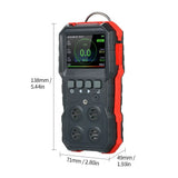 Industrial 4 in 1 Gas Detector CO O2 H2S Combustible Gas Tester 120000 Data Logging Sound Light Vibration Alarm Gas Analyzer