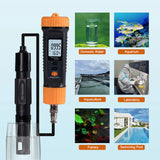 Professional Dissolved Oxygen Meter Digital DO Tester Water Quality Analyzer Monitor for Seawater Aquarium Aquaculture Fish Pond