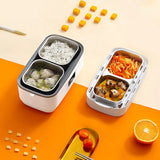 1.5L Electric Lunch Box Portable Rice Cooker Double Layer Liner Bento Box Cooking Pot Food Container Steamer Lunch Box 220V