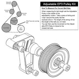 Belt Kit Adjustable EP3 Idler Pulley For Honda Civic Integra RSX K24 Swap K-Series Cars Accessory