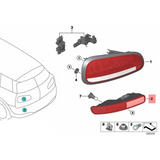 Car Rear Bumper Reflector Taillight Assembly For BMW MINI Clubman F54 LCI Brake Stop Tail Light With Bulb