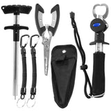 NEW ARRIVAL Fishing Gear Fish Lip Gripper with Scale and Measuring Tape Fishing Hook Remover Fishing Pliers with Lanyard Saltwat