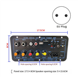 Bluetooth Amplifier Board Hifi Bass Amplifier Subwoofer Audio Karaoke Amplifier Board Speaker Motherboard Easy Install (EU Plug)