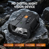 NV338 4K UHD Infrared Night Vision Binoculars 800M Digital Binocular Telescopes Camera for Hunting Camping with 4.5inch Screen