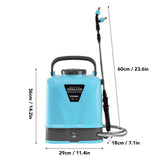 Battery Powered Backpack Sprayer Adjustable Pressure Agricultural Electric Sprayer with 5 Nozzles for Weeding Spraying Cleaning