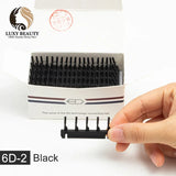 Hair Extensions Tools 6D Hair Buckle Tools 40 Pcs 6D Hairs Extension Machine 6D-2 Hairs Comb Medium Brown Beige Black Color Hair