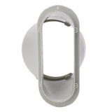 Air Conditioner Exhaust Hose Adapter Window Sealing Plate Vent Tube Connector ABS Material 5.9in Diameter 1 Piece for Oval
