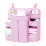 New Multifunctional Baby Crib Organizers Storage Bag Sustainable Fabric for Diapers Toy Clothes