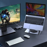 360° Rotation Laptop Tablet Stand Holder Portable Foldable Metal Bracket Adjustable Laptop Riser