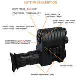 Megaorei M4A 1080P HD Tactical Monocular Telescope Camera AI Zoom Professional Infrared Night Vision Scope for Hunting