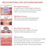 Home Beauty Mini HIFU Machine Ultrasonic RF EMS Facial Lifting Skin Tightening Device Face Chin Neck Eye Anti Wrinkle Massager
