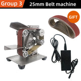 Mini Electric Belt Sander 220v 110v Belt Grinder Polishing Grinding Machine Cutter Edges Sharpener Grinder 7 Speed Adjustable