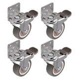 4Pcs L Type Furniture Casters Heavy Duty Soft Rubber Mute Caster Wheels Trolley Baby Crib Bed Universal Side Mounted Wheels
