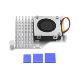 Raspberry Pi 5 Aluminum Heatsink with Turbo Quiet Blower Fan - PWM Speed Control Cooling System