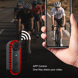 1080P HD 150 Degree Viewing Phone Interconnection Water Proof Bike Rear View Camera Bike Rear Camera Bike Camera with Tail Light