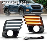 Car LED DRL Fog Light Signal Lamp Daytime Running Lights For Subaru Forester 2022-2024