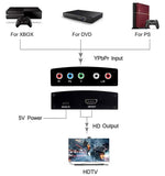 YPbPr To HDMI 1080P Audio Video Converter Display Adapter with L/R Audio Connector for PS2 DVD PSP Xbox Laptop PC To TV Monitor