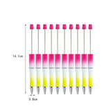 10 Pieces Bead Ballpoint Pens Cute Black Ink School Writing Supplies Beadable Pens for Drawing Office Teacher Students Classroom