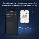 Tuya Wifi 16A Smart Temperature Humidity Switch Power Monitor with Thermostat Probe Sensor for Fish Tank Greenhouse Warehouse