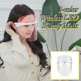 3-color Wireless LED Beauty Mask Home Photon Red Light Masks Beauty Device Skin Rejuvenation Spectrometer Skincare Instrument