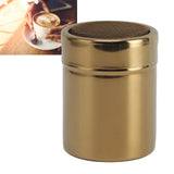 Powder Sugar Shaker Duster Multipurpose Fine Mesh Large Capacity Dredges Shaker with Lid for Baking Cooking Home Golden