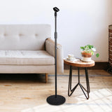 Floor Mic Stand Removable Easy to Use Round Base Multifunctional Vertical Mic Stand for Performance Live Singing Studio Meetings