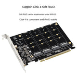 GW-PH44 Nvme 4-Disk Array Card PCI-E Raid Card Signal Splitting Expansion Card Nvme Raid Pcie 4.0 3.0 X16 Split Cards