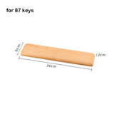 New Wooden Keyboard Wrist Rest Ergonomic Stain Resistant Rest Palm Pad for 60/87/104 Keys Walnut Wood Mechanical Keyboard Pad