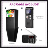 Equipment Kit Includes 1 Pcs 8GB Audio Recorder 1 Pcs Emf Detector Emf Meter Magnetic Field Detector For Research