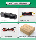 For Ford Focus 2 3 Hatchback Sedan 2012 2013 / SW Escort 2015 AHD 1080P Trunk Handle Car Backup Rear View Camera HD Night Vision