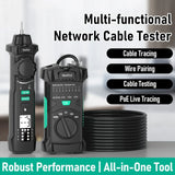 MASTFUYI Digital Cable Finder Adjustable Sensitivity Tracker Network Wire Tracker for RJ45 RJ11 POE Detection Continuity Test