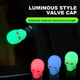 Luminous Nozzle Cap Dust Prevention Tire Air Caps Wheel Valve Caps for Car Truck