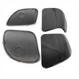 Inner Fairing Glove Box Door Black Mesh W/Chrome Outer Grill Speaker Grill Covers