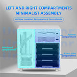 Ursa Minor NAS Chassis 4 Bay Mini-ITX Case, 9.9L Compact Design Supports SFX/SFX-L PSU & 70mm CPU Cooler for Home Server Storage