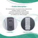 2X Universal Ceiling Fan Remote Control Kit Low Voltage 50W Dc Fan Light Driver Controller 6-Speed & Timing Remote