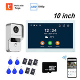 7/10inch Wifi  2 Wire Intercom Door Bell Video Intercom System For Home Doorphone  WiFi Tuya Smart Life APP 1080P Touch Monitor