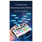 GW-X7 Live Streaming Sound Card Voice Changer DJ Mixer Effects For PC Smartphone Computer Audio Interface Console Card