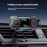 Car Wireless Charger Dual Coil Fold Screen Phone Fast Charging for Samsung Galaxy Z Fold 5 6 Flip 3 4 Air Vent Car Phone Holder