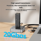 GW-M2 20Gbps Two Bay SSD Docking Station Dual Bay Offline USB C To NVME PCIE Docking Station One-Key Offline Clone SSD Dock US P