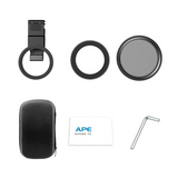 67Mm ND2-ND400 Filter Universal Phone Clip With Threaded Adapter Ring Cold Shoe For Iphone 16 15 Galaxy S24 DSLR