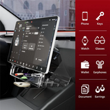 For Tesla Model Y Juniper 2025 Model 3 Highland 2024 2025 Accessories Under Screen Storage Organizer-Hideable Design