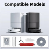 For Roborock QV 35A/QV 35S/QR 598/QR 798 Compatible 24Pcs QV 35A Accessories Kit- Robot Vacuum Brush Mop Cloth Pad