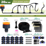 Garden Programmable Timer Misting Cooling System 360° Free-bend Misting Nozzle Adjustable Atomizer Sprayer Outdoor Watering Kits