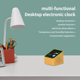 Small Portable Smart Wifi Weather Station Display Weather Temperature Humidity Time Alarm Clock Desktop Decoration