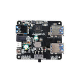 Raspberry Pi/Jetson Nano USB 3.0 Hub Expansion Board - ROS Robot Car Dock with Multi-Port Splitter