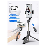 Handheld Selfie Stick Tripod Selfie Stick Adjustable Bluetooth Vlog Portable Black