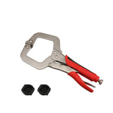 C-Type Pliers 11 Inch Strong Pliers with Oblique Hole with Log Tenon Locator Three-In-One Woodworking